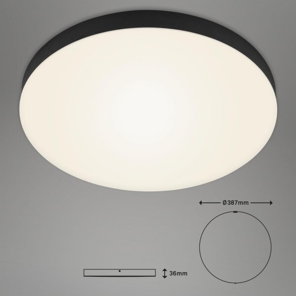 Briloner 7068-015 - Plafoniera LED FLAME LED/24,5W/230V 3000K nero