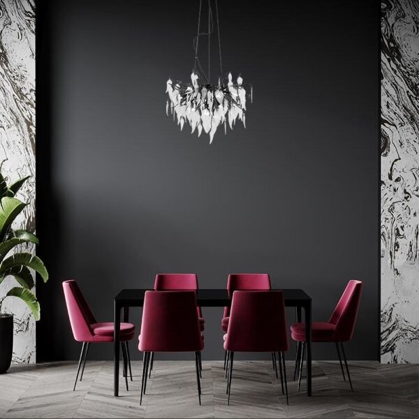 Lampadario di cristallo a sospensione 10xG9/40W/230V nero