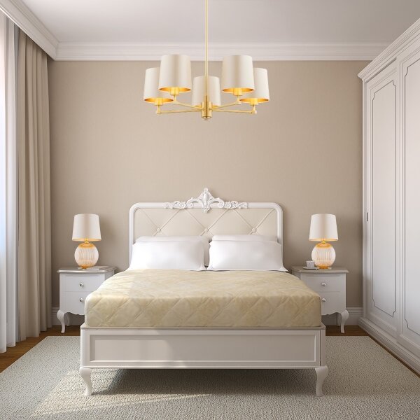 Argon 8535 - Lampada da tavolo HAMILTON 1xE27/15W/230V color crema/beige