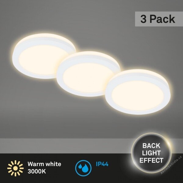 Briloner 7055-036 - SET 3x Lampada LED da incasso per bagni LED/3W/230V IP44