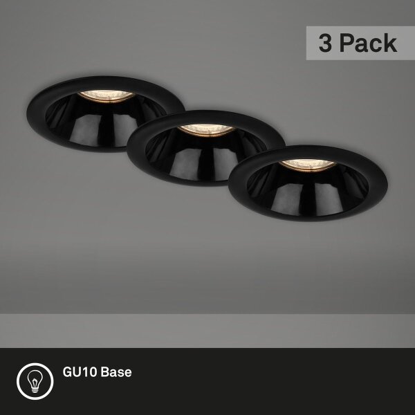 Briloner 7042-035 - SET 3x Lampada da incasso per bagno 1xGU10/9W/230V IP23