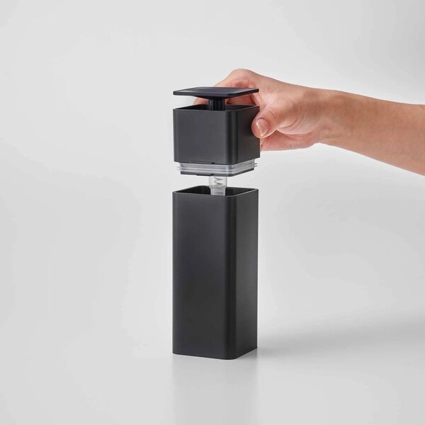 Dispenser per sapone senza foratura nero in plastica 230 ml Film Hook – YAMAZAKI
