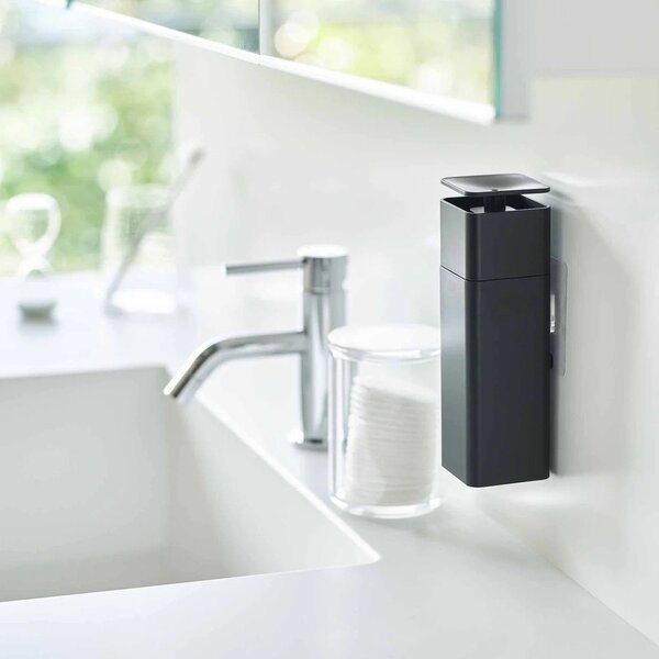 Dispenser per sapone senza foratura nero in plastica 230 ml Film Hook – YAMAZAKI