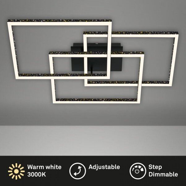 Brilo - Plafoniera LED dimmerabile FRAME LED/57W/230V 3000K nero