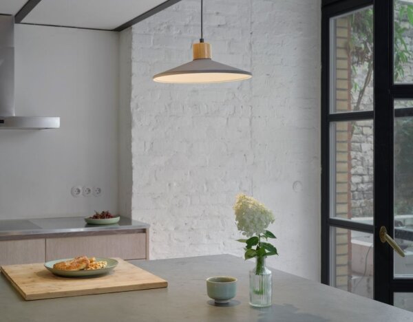 Ledvance - Lampadario a sospensione con filo DECOR CONCRETE 1xE27/15W/230V diametro 32 cm calcestruzzo grigio
