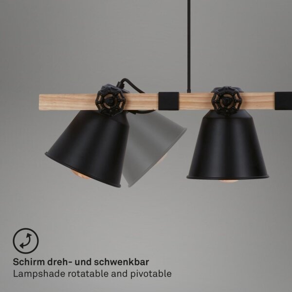 Brilo - Lampadario a sospensione con filo TALLE 4xE27/40W/230V