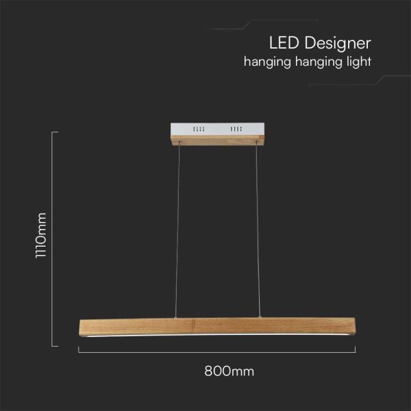 Lampadario LED a sospensione con filo LED/12W/230V 4000K marrone