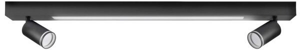 Plafoniera LED PARIGI LED/24W/230V + 2xGU10/10W nero