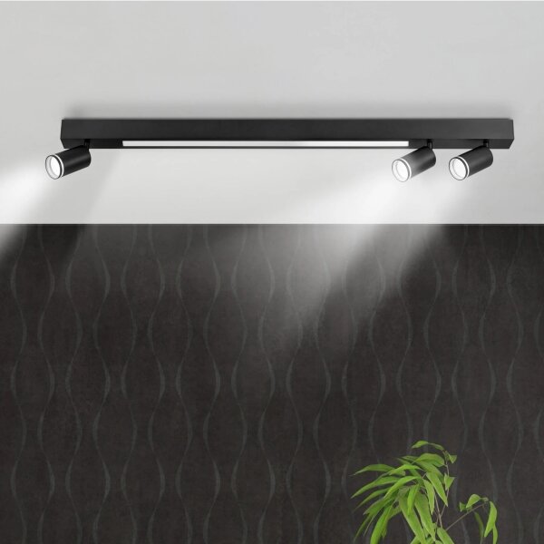 Plafoniera LED PARIGI LED/24W/230V + 3xGU10/10W nero