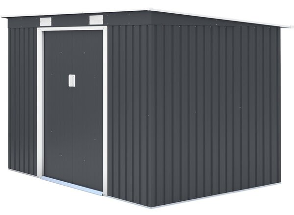 Casetta da giardino in metallo Rojaplast S2001C 251x171 cm grigio