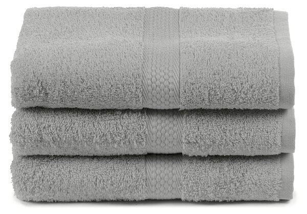 Asciugamano In Cotone Minorca CM. 55X105 Spugnissima Tinta Unita Grigio Caleffi
