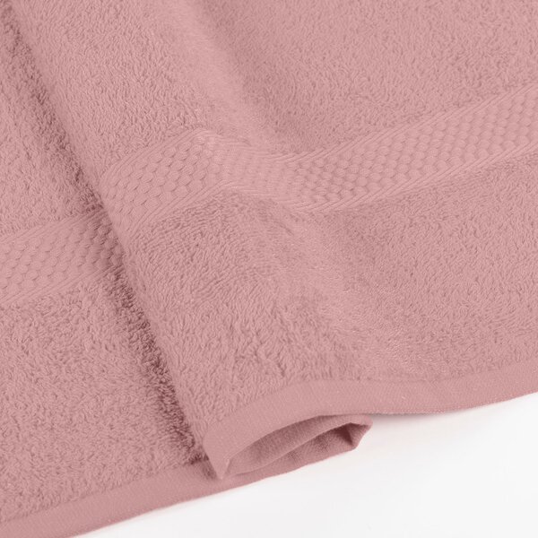 Asciugamano In Cotone Minorca CM. 55X105 Spugnissima Tinta Unita Rosa Caleffi