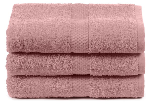 Asciugamano In Cotone Minorca CM. 55X105 Spugnissima Tinta Unita Rosa Caleffi