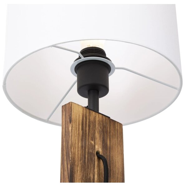 Lampada da tavolo PINUS 1xE27/40W/230V bianco/legno