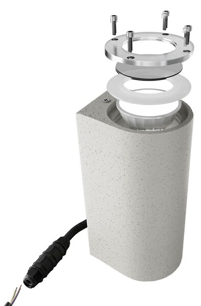 Applique in Cemento Chiaro GU10 IP65 a Doppia emissione - NOVILUMIO