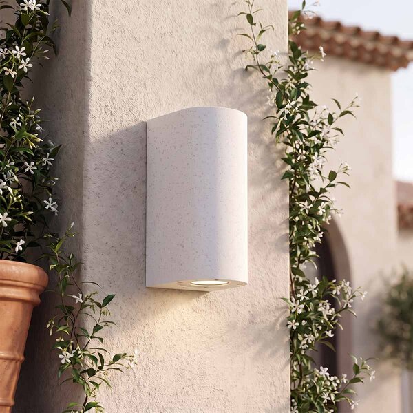Applique in Cemento Chiaro GU10 IP65 a Doppia emissione - NOVILUMIO