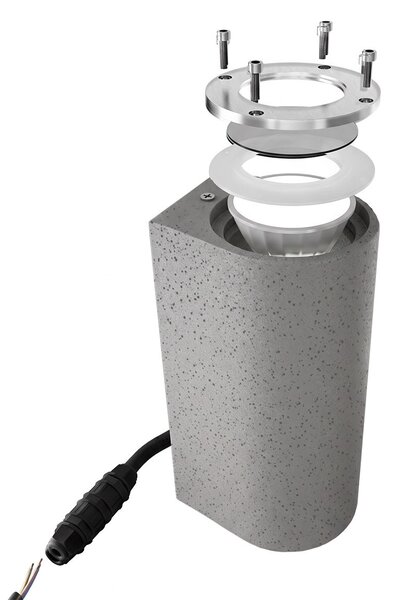 Applique in Cemento Scuro GU10 IP65 a Doppia emissione - NOVILUMIO