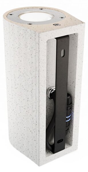Applique in Cemento Chiaro Rigato GU10 IP65 Bidirezione - NOVILUMIO