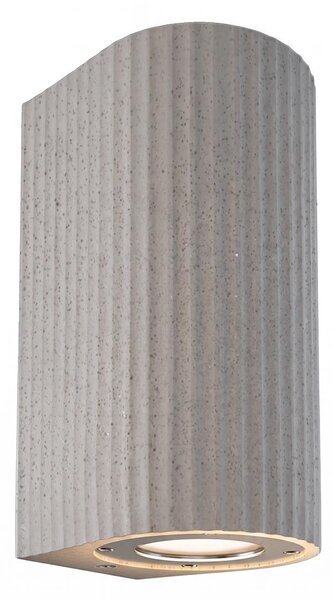 Applique in Cemento Scuro Rigato GU10 IP65 Bidirezione - NOVILUMIO