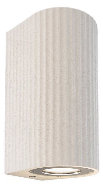 Applique in Cemento Chiaro Rigato GU10 IP65 Bidirezione - NOVILUMIO