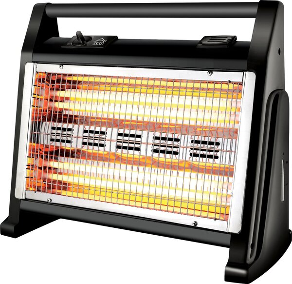 DCG Stufa Elettrica ad Infrarossi al Quarzo Potenza Max 1600 Watt con Termostato - SA 9524