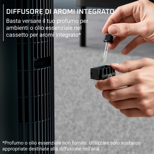 Rowenta Ventilatore a Colonna Torre senza Pale 12 Velocit Oscillante con Telecomando Eole Silence Force - VU7050F0