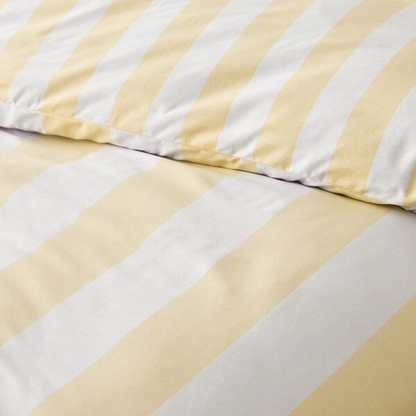 Set copripiumino e federa giallo per letto matrimoniale 3 pezzi 200x200 cm Cove Stripe – Catherine Lansfield