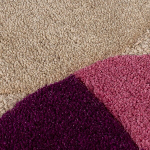 Tappeto beige in lana tessuto a mano 160x230 cm Mia Textured Scallop – Flair Rugs
