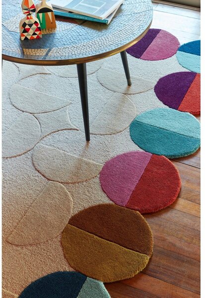 Tappeto beige in lana tessuto a mano 160x230 cm Mia Textured Scallop – Flair Rugs