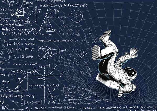 Carta da parati Astronauta tra le formule, Spazio e pianeti - Tapeko.it