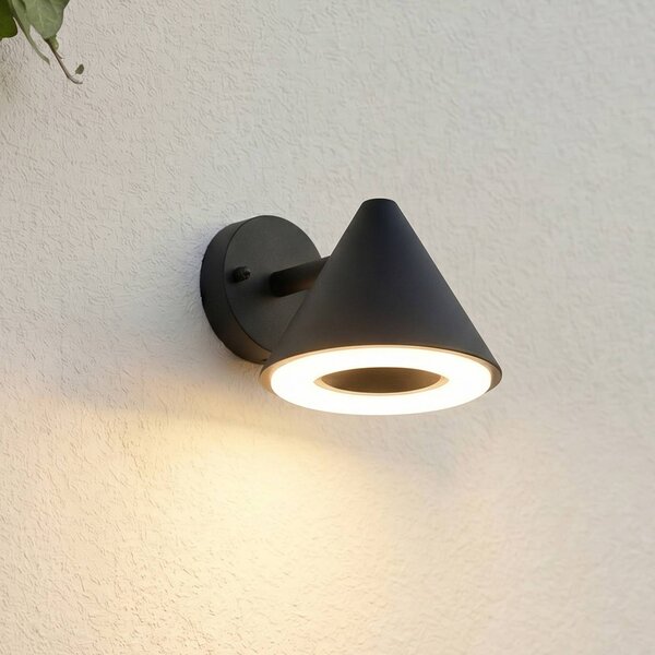 Applique da esterni a LED Soran Lindby, Nero, Metallo, Moderno, Applique LED da esterni