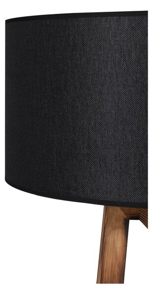 Lampada da terra nera/marrone con paralume in tessuto (altezza totale 149 cm) Maçka – Opviq lights