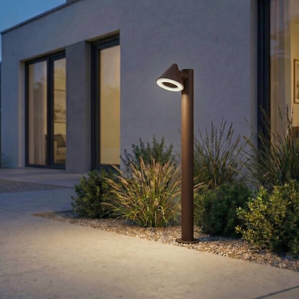 Lampioncino da giardino Soran Lindby, Marrone / Ruggine, Metallo, Moderno, Lampada da esterni