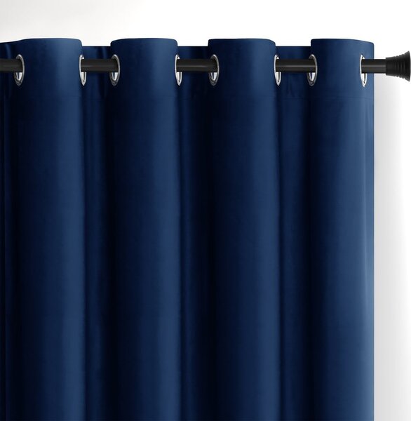 Tenda parzialmente oscurante blu scuro in velluto 140x270 cm Eyelets – Restilo