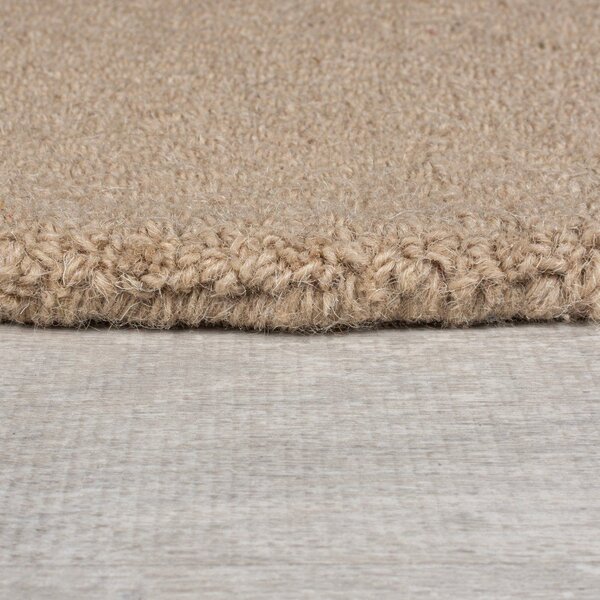 Passatoia greige in lana tessuta a mano 80x230 cm Mia Ellipse – Flair Rugs