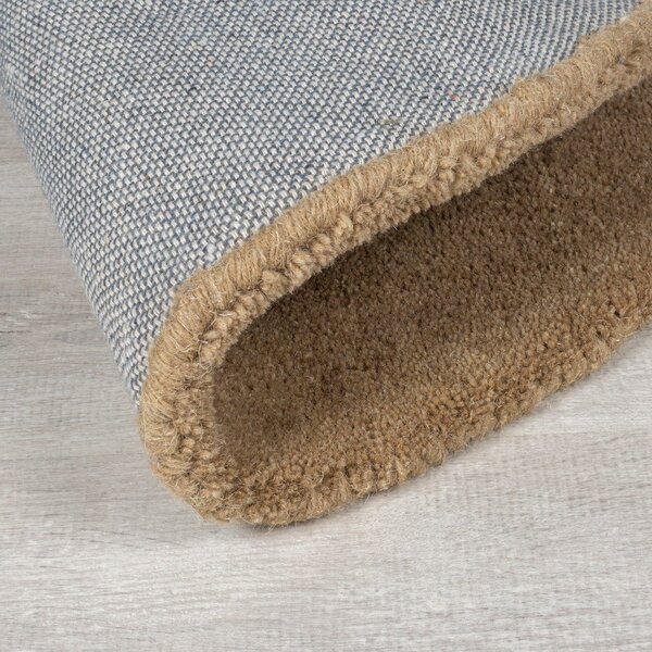 Passatoia greige in lana tessuta a mano 80x230 cm Mia Ellipse – Flair Rugs