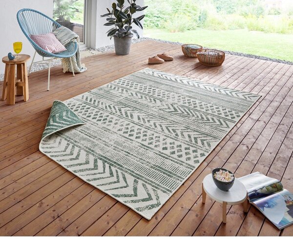 Tappeto da esterno verde e crema , 200 x 290 cm Biri - NORTHRUGS