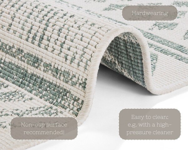 Tappeto da esterno verde e crema , 200 x 290 cm Biri - NORTHRUGS