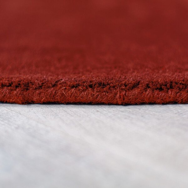 Tappeto rotondo color mattone in lana tessuto a mano ø 150 cm Mia Segment – Flair Rugs