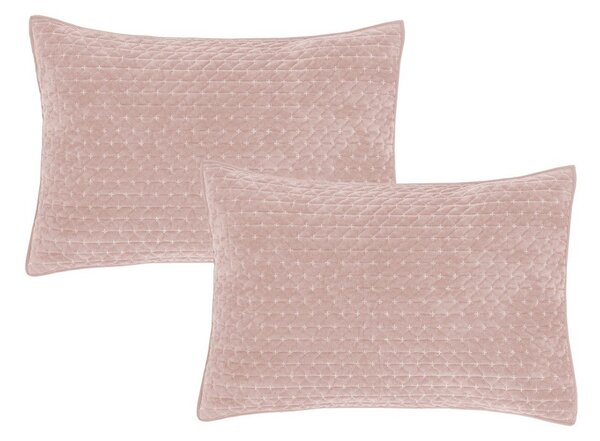 Federe decorative in set in velluto 2 pz 50x75 cm Attica Velvet Embroidered – Bianca