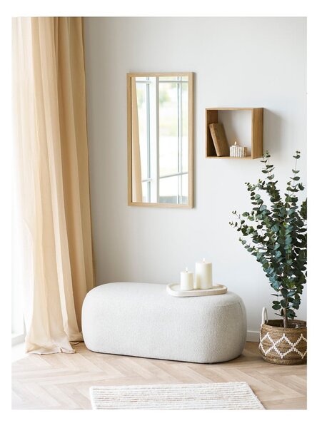 Panchina beige con rivestimento in bouclé Blossomville – House Nordic