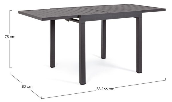 Tavolo da pranzo da giardino in alluminio 80x83 cm Pelagius – Bizzotto