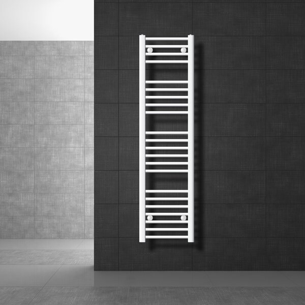 LuxeBath radiatore per bagno Sahara, 300x1400 mm, bianco, diritto con attacco laterale, senza elemento riscaldante