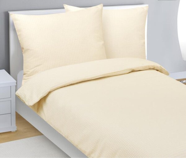 Set di lenzuola in crepe - 140x220 cm, 70x90 - color beige