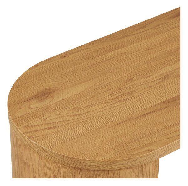 Tavolo consolle di colore naturale con effetto rovere 38x114 cm Bibione – House Nordic