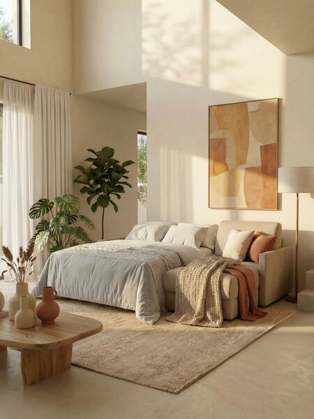 Tommy Divano Letto con penisola contenitore - design minimal e sfodera