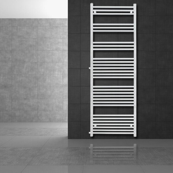 Radiatore bagno LuxeBath attacco laterale, 600x1800 mm, bianco, diritto, senza elemento riscaldante