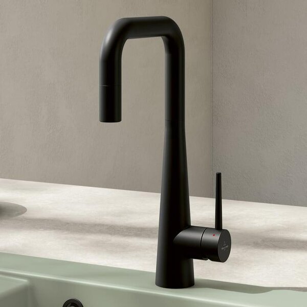 V&B Miscelatore monocomando per lavello Konic 221x103,5 mm, nero opaco