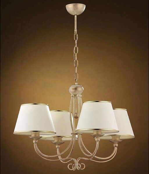 Jupiter 514 - LA-4-E - Lampadario a sospensione con catena LAURA 4xE27/60W/230V
