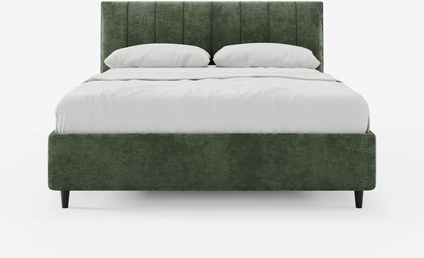 ONYX letto imbottito con vano contenitore e testiera verticale in tess